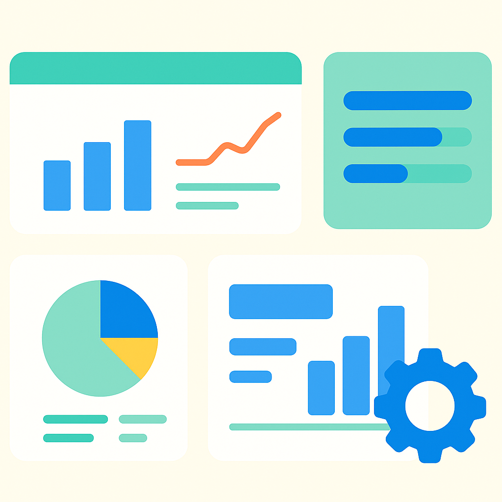 Project management dashboard with build status and quality checks