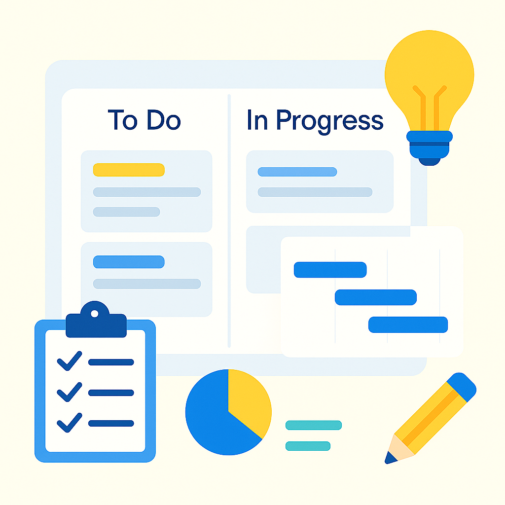 Project planning interface with Gantt chart and milestone tracking